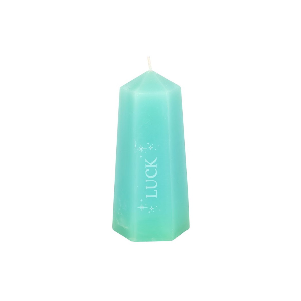 Luck Crystal Candle with Rough Green Aventurine