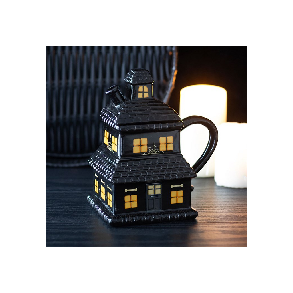 Black Haunted House Mug