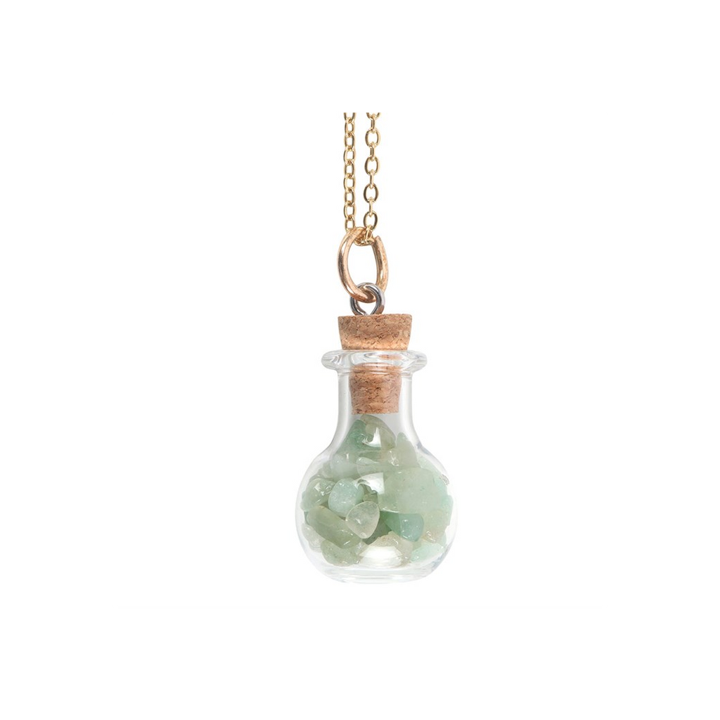Green Witch Aventurine Potion Bottle Necklace