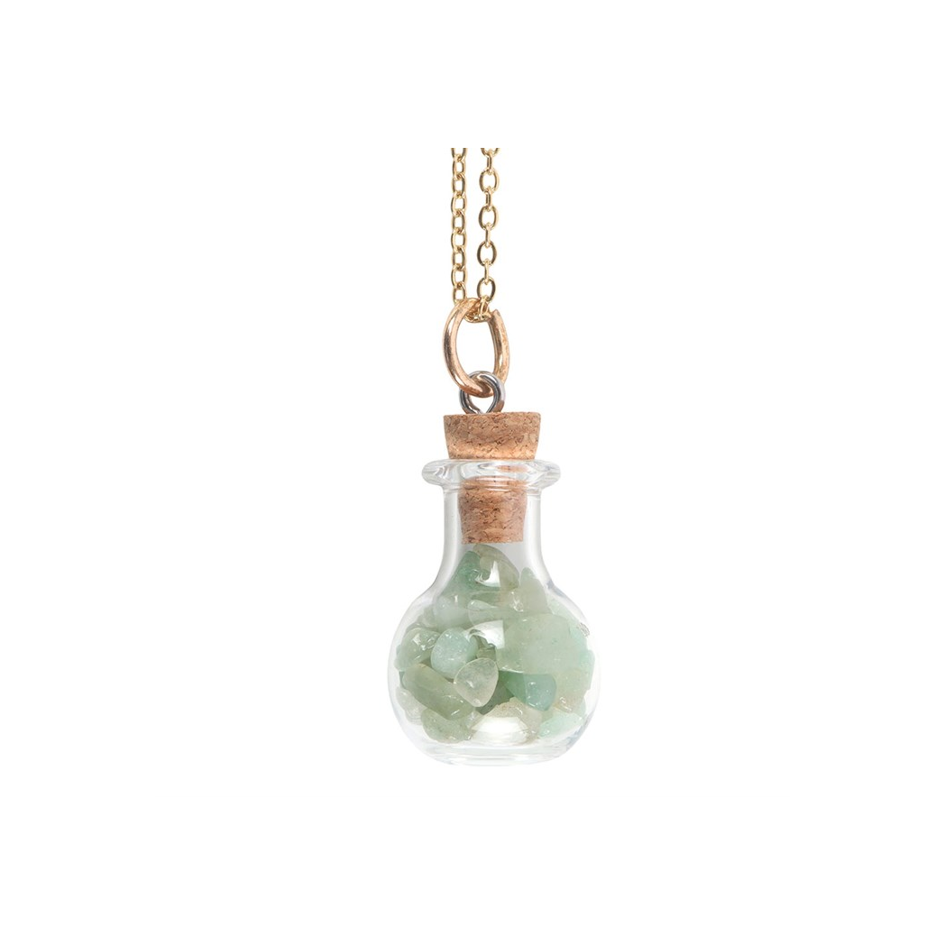 Green Witch Aventurine Potion Bottle Necklace