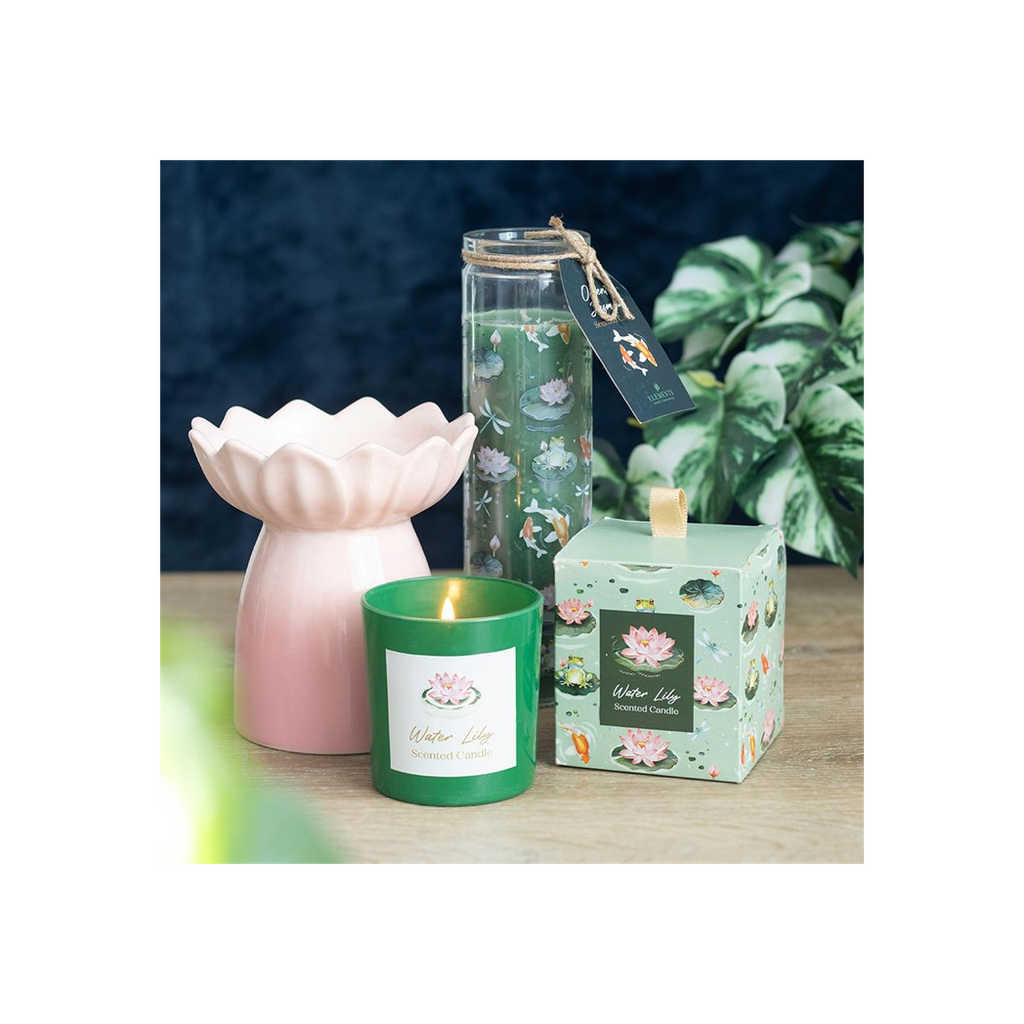 Pink Water Lily Oil Burner and Wax Warmer