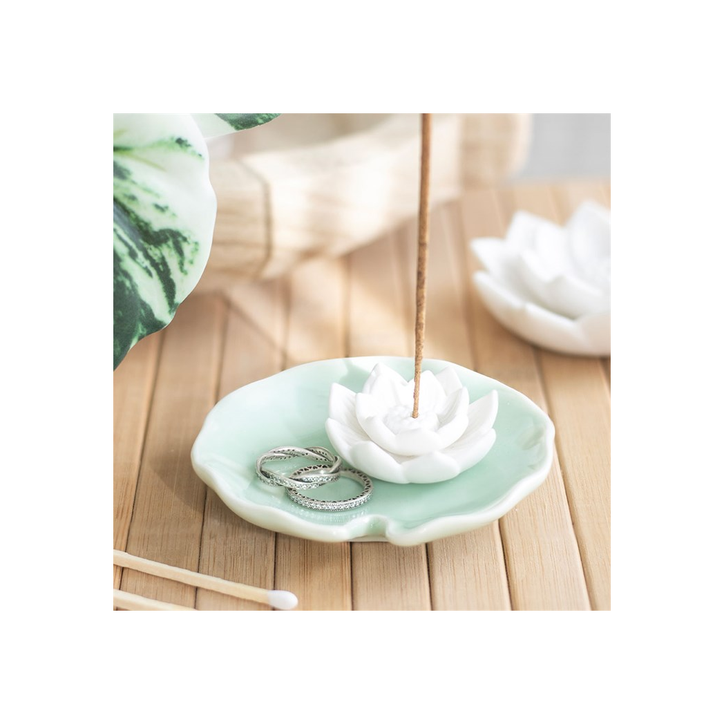 Lotus Flower Incense Stick Holder and Trinket Dish