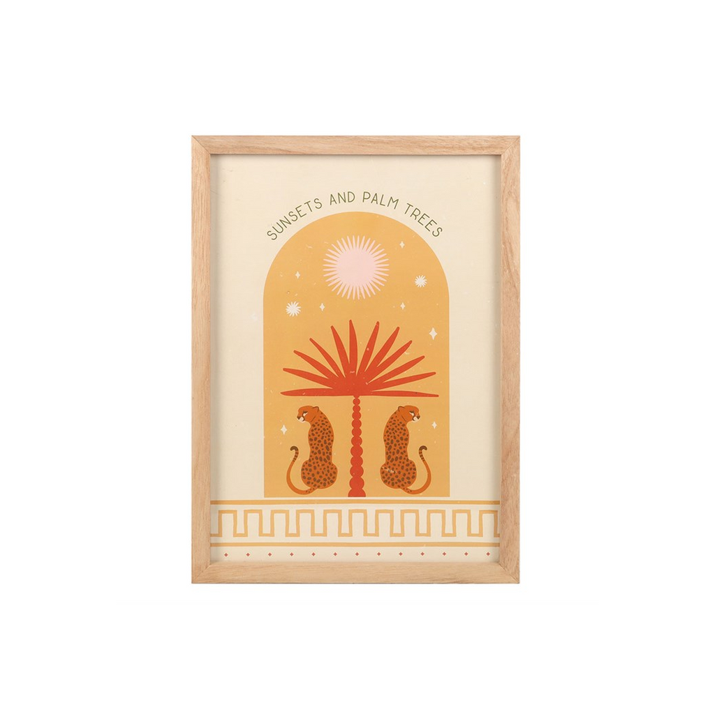 Leopard Palm Framed Wall Art Print