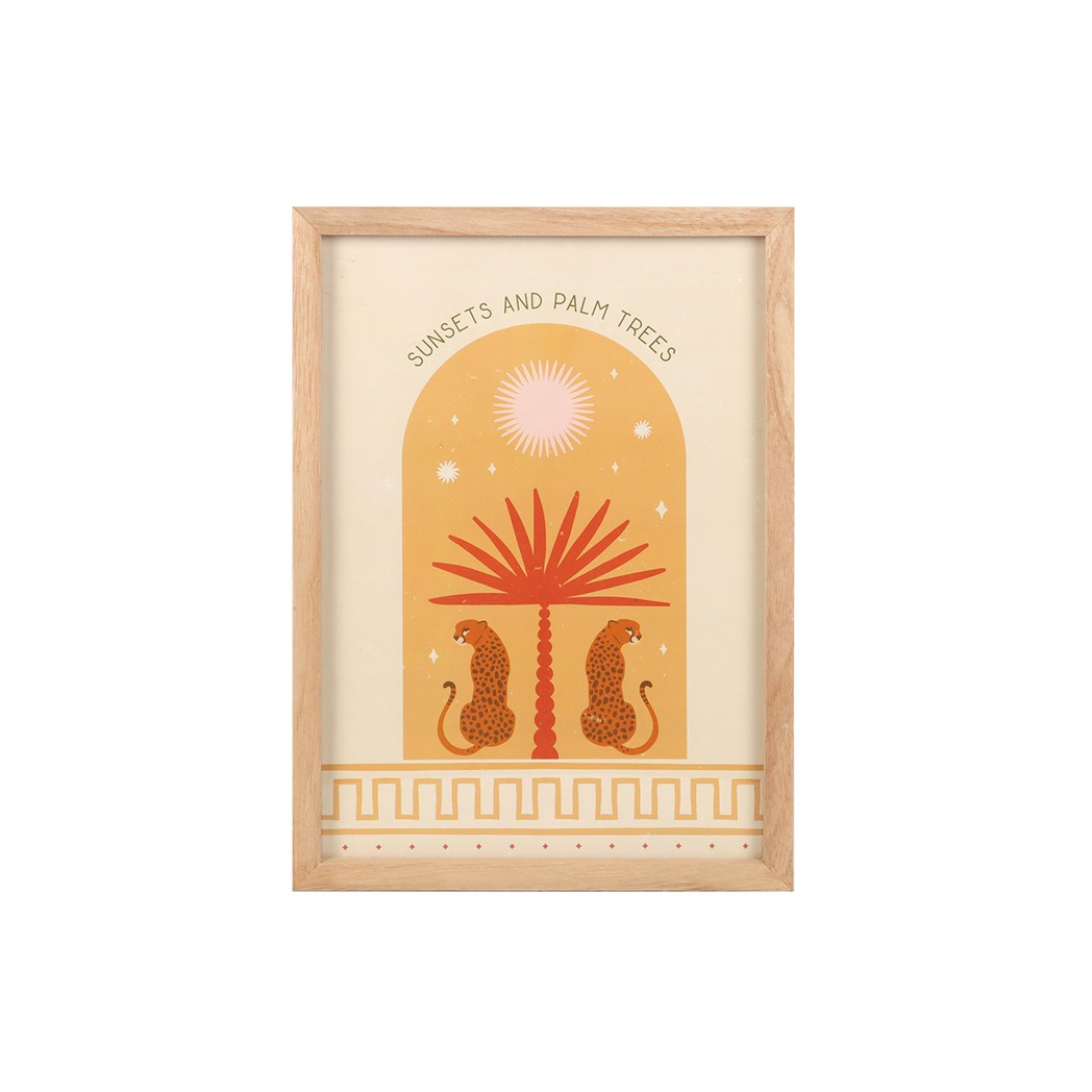 Leopard Palm Framed Wall Art Print