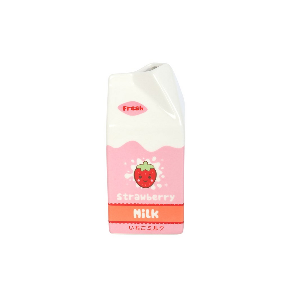 Strawberry Milk Carton Flower Vase