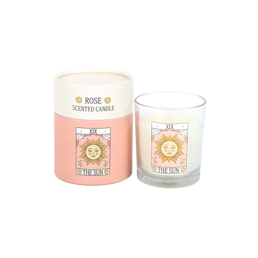 The Sun Vintage Tarot Rose Candle