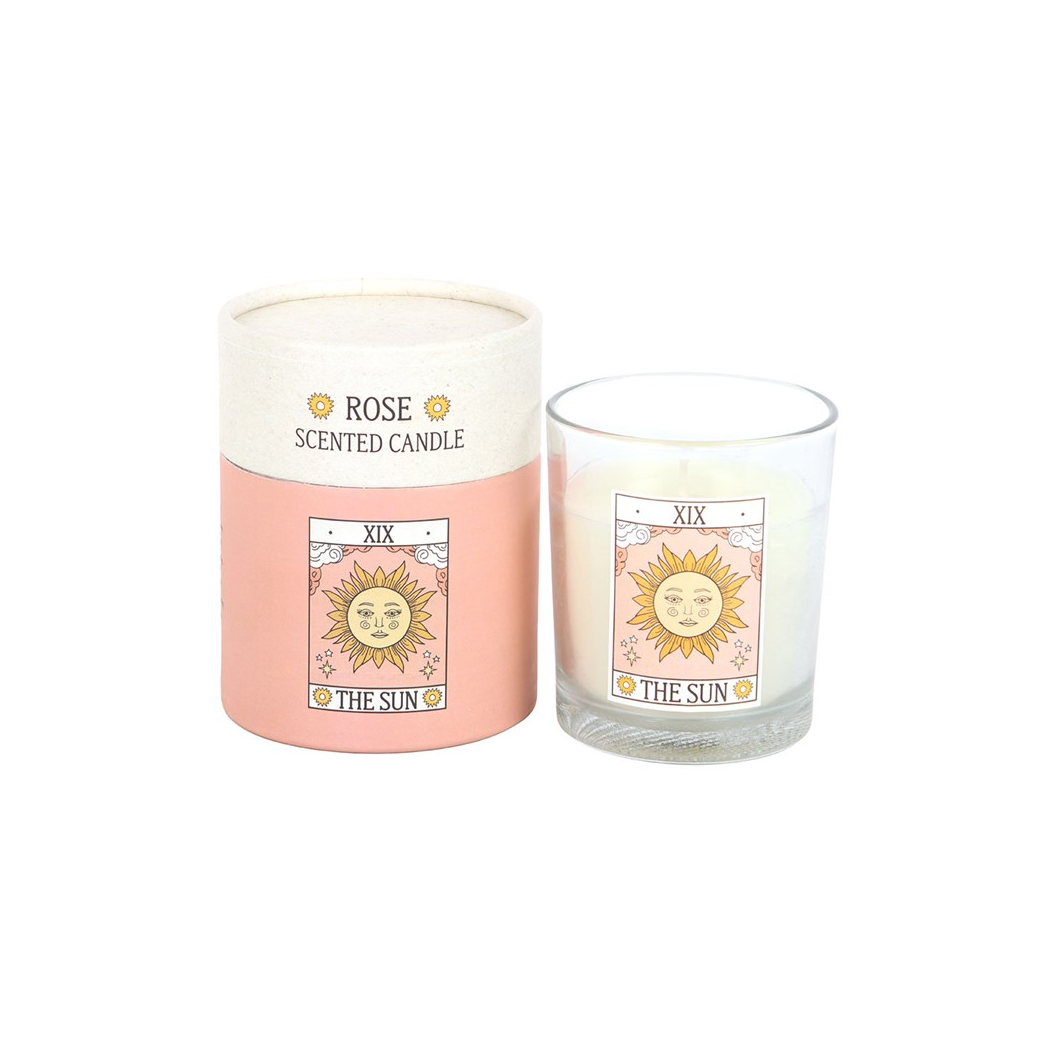 The Sun Vintage Tarot Rose Candle