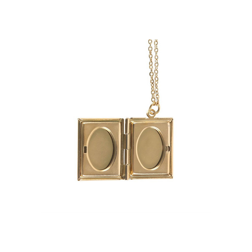Book Shaped Locket Necklace in Gift Box