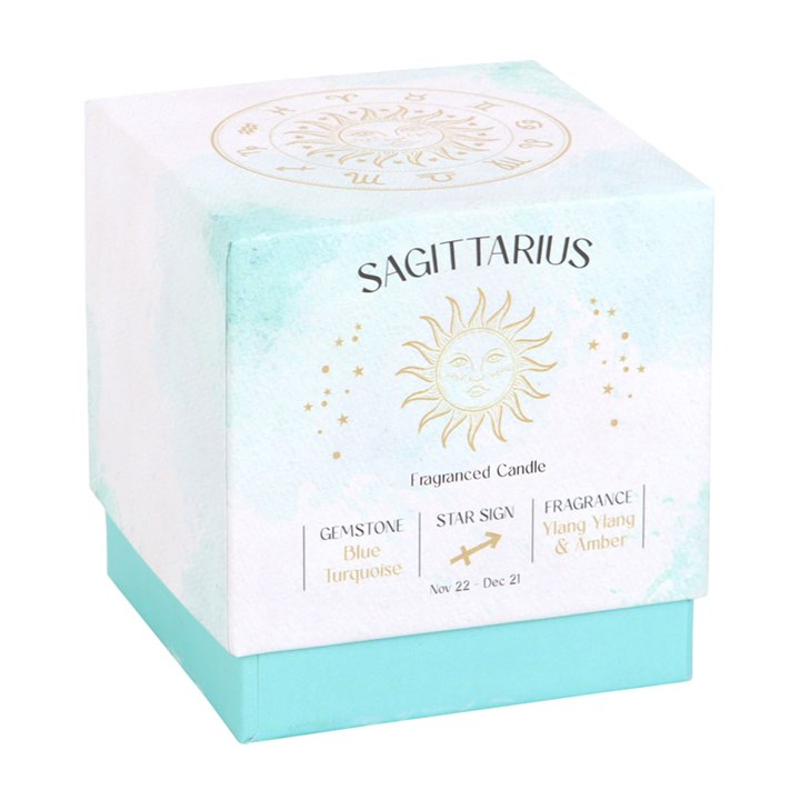Sagittarius Ylang Ylang & Amber Gemstone Zodiac Candle
