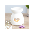White Heart Cut Out Oil Burner