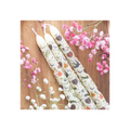 Set of 3 Cream Midnight Bloom Print Taper Candles