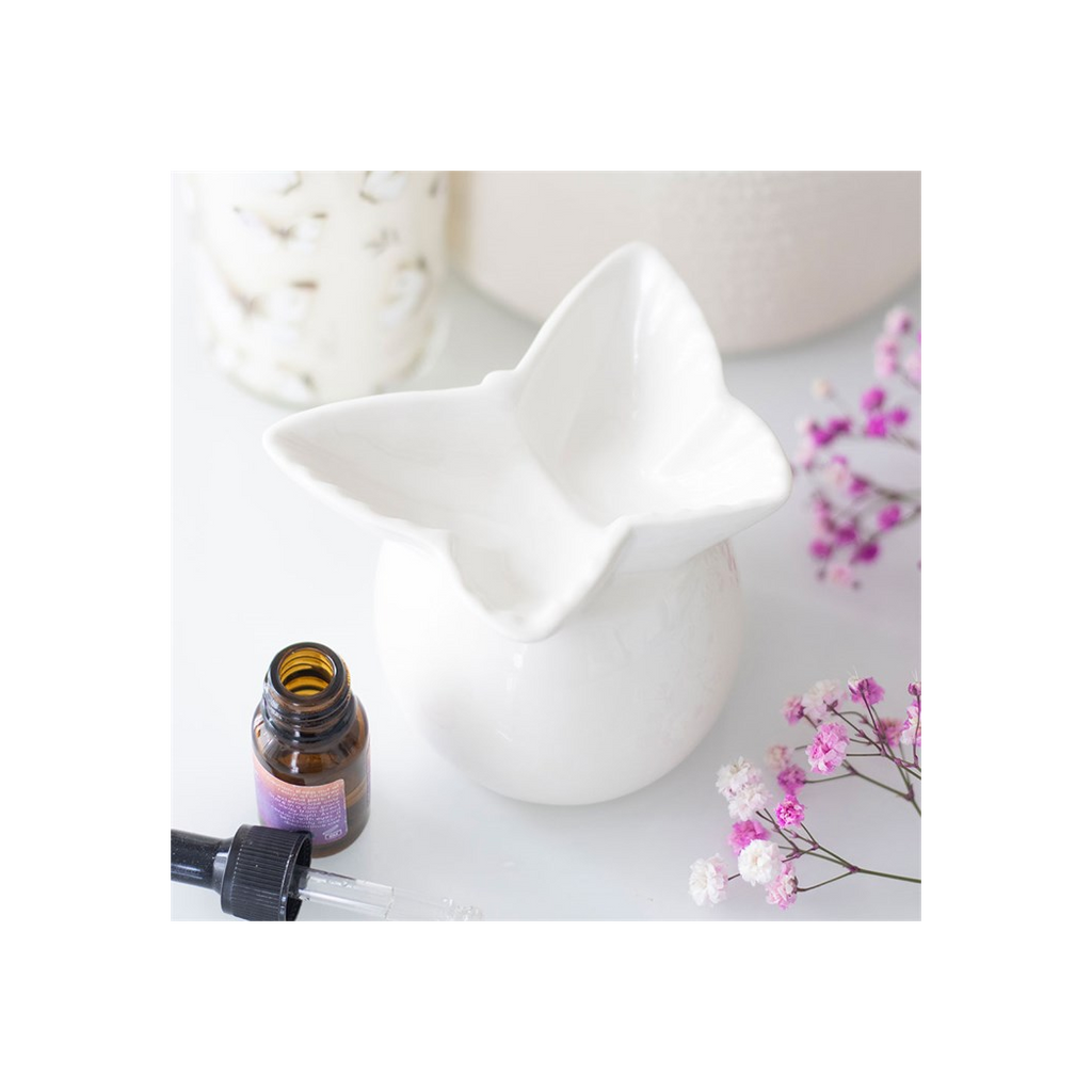 White Butterfly Oil Burner