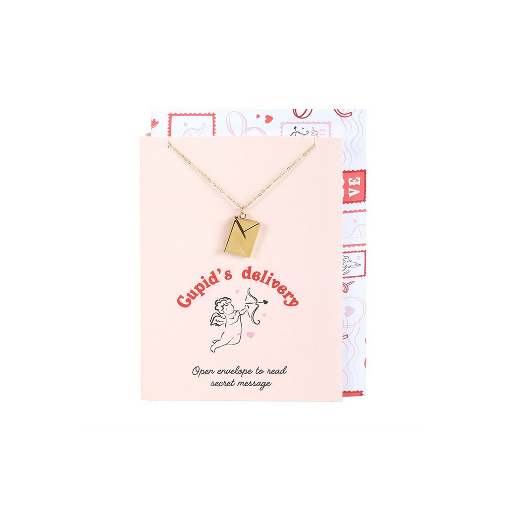 Love Letter Locket Necklace on Greeting Card