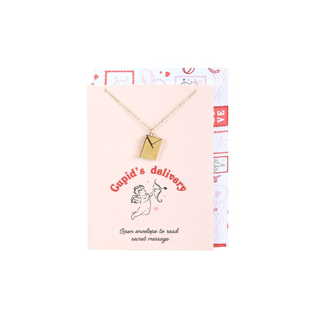 Love Letter Locket Necklace on Greeting Card