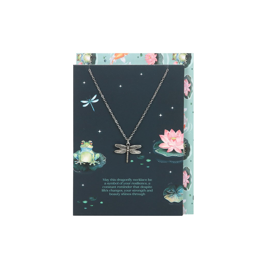 Dragonfly Necklace on Greeting Card