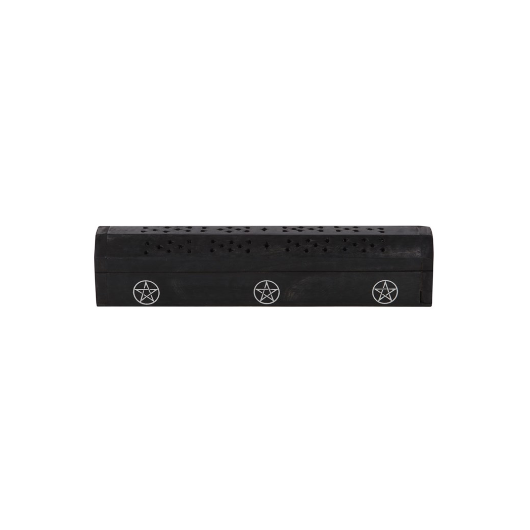 Pentagram Wooden Black Pepper Incense Box Set