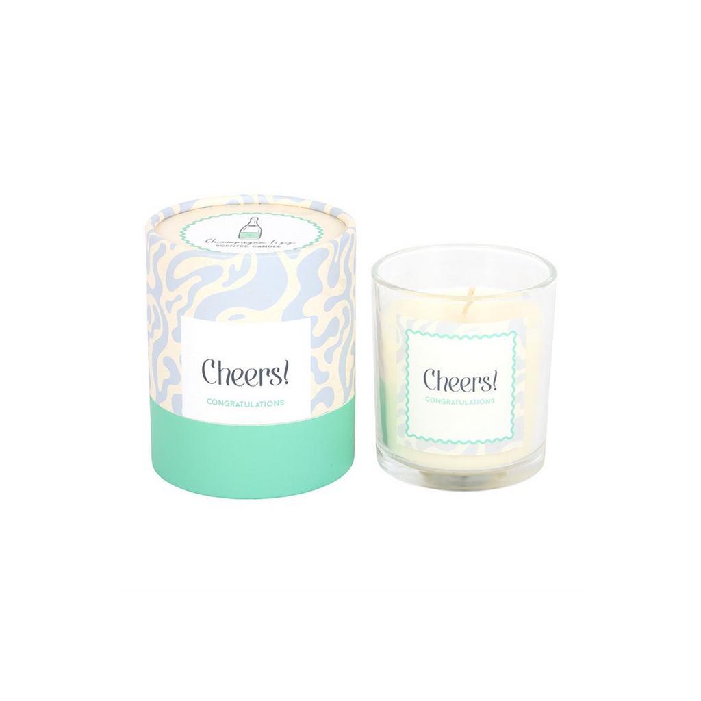 Cheers Congratulations Champagne Fizz Candle