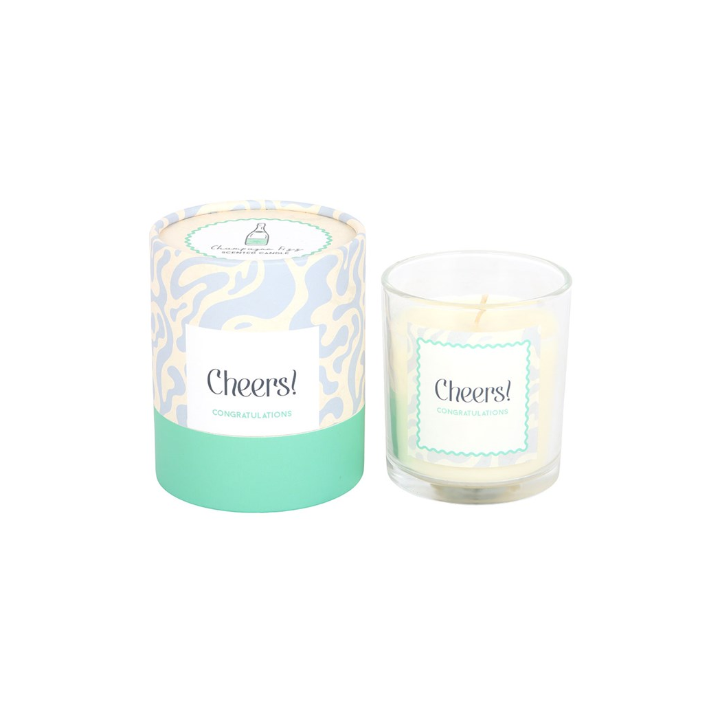 Cheers Congratulations Champagne Fizz Candle