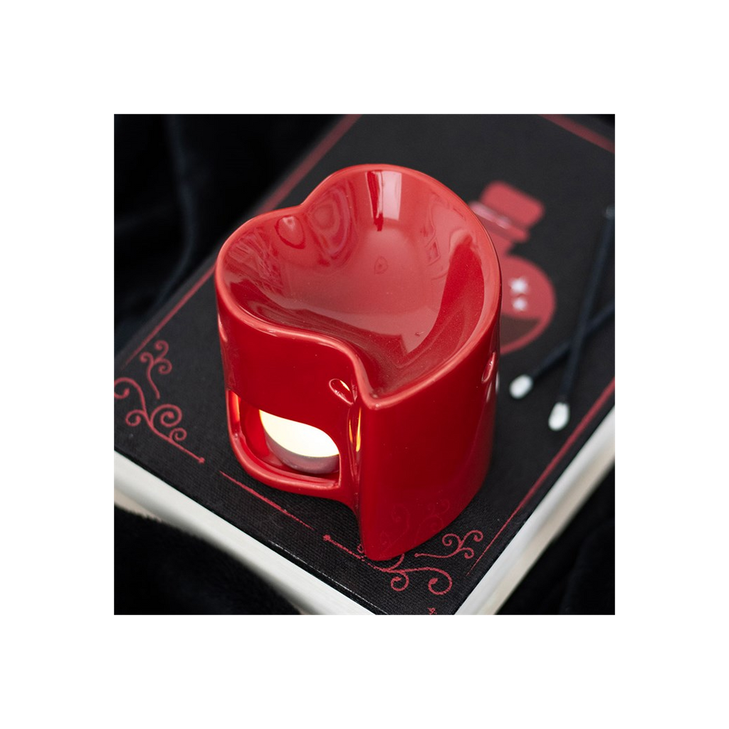 Red Heart Oil Burner and Wax Warmer