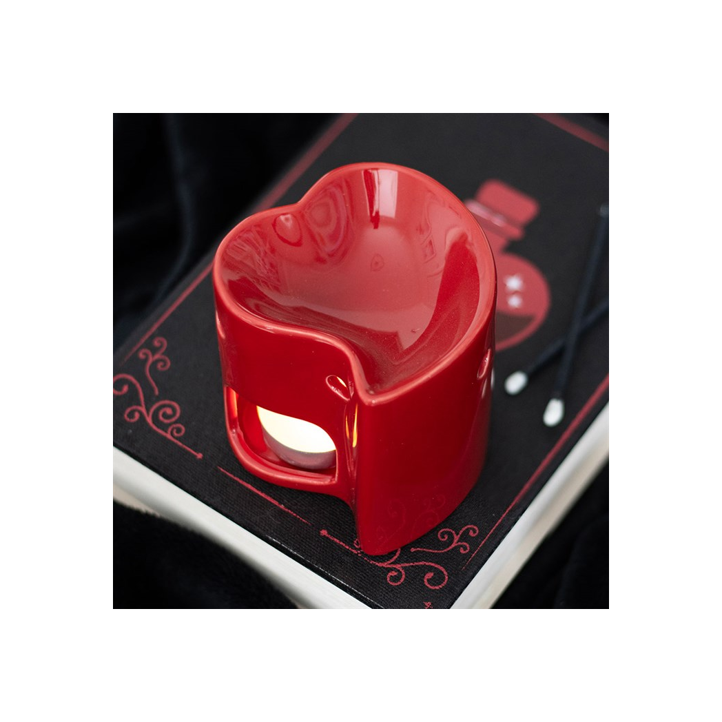 Red Heart Oil Burner and Wax Warmer