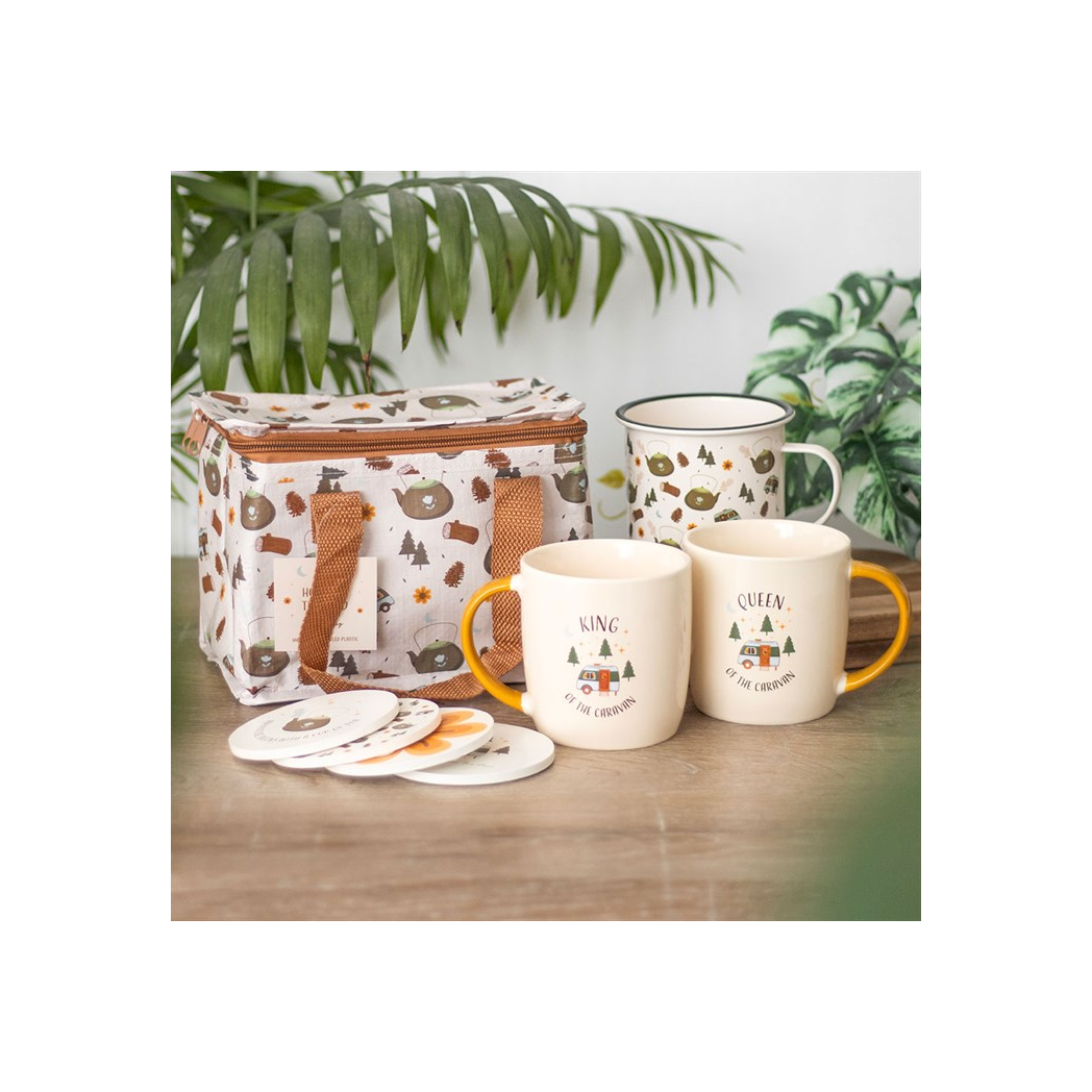 Camping King and Queen Couples Mug Set