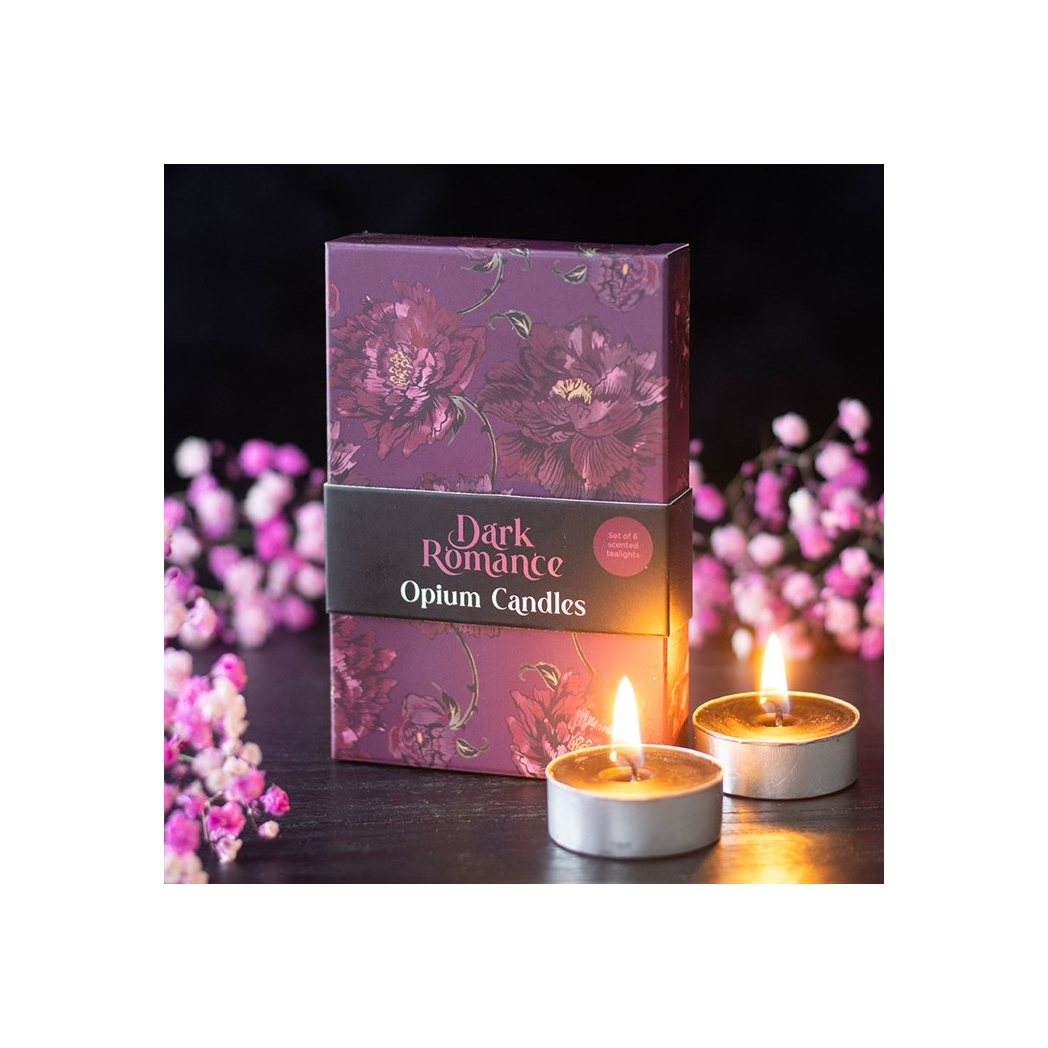 Set of 6 Dark Romance Opium Tealight Candles