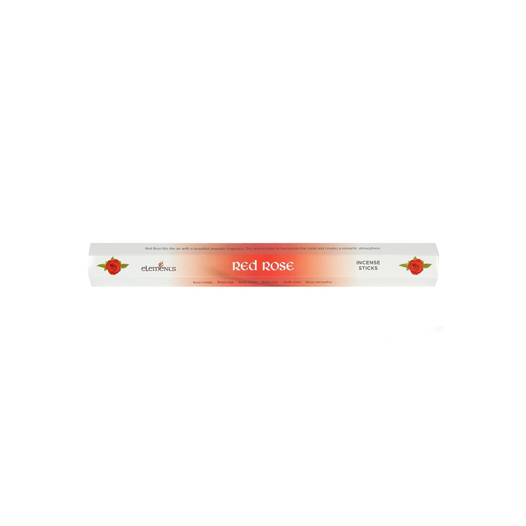 Set of 6 Packets of Elements Red Rose Incense Sticks