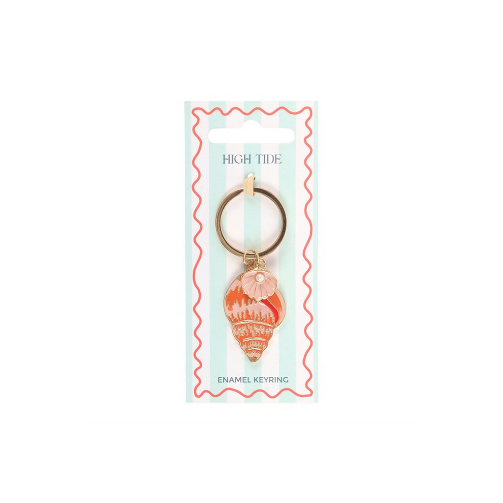 High Tide Shell Keyring