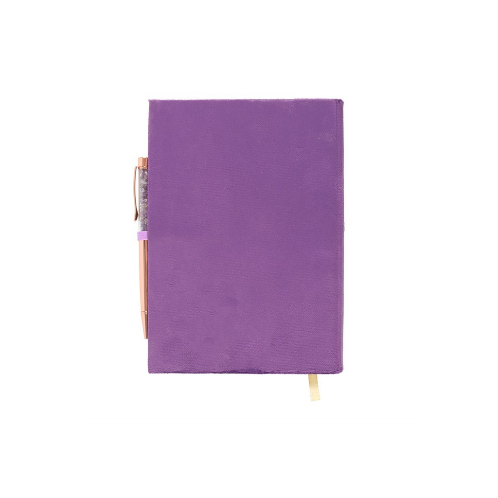 Book of Spells Journal with Amethyst Crystal Pen