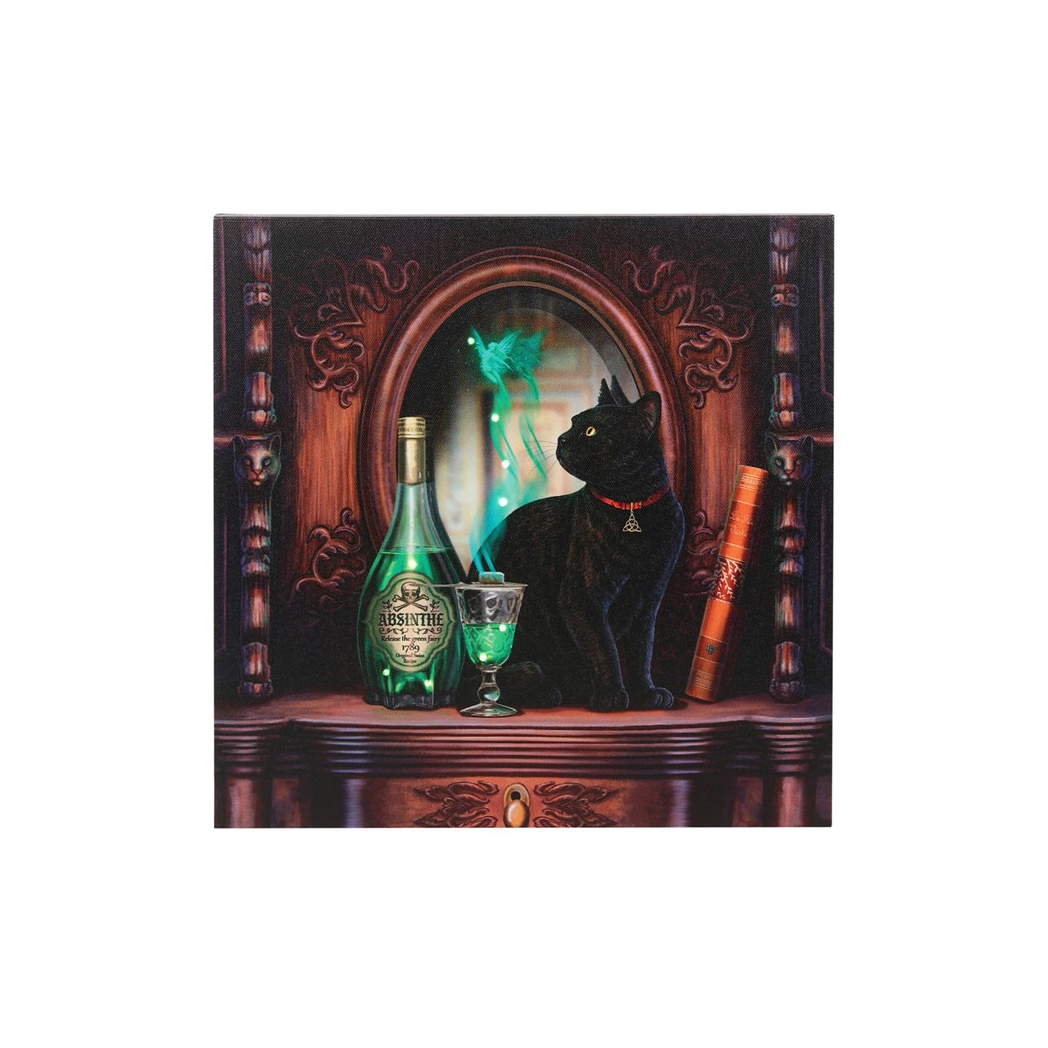 Absinthe Light Up Canvas Plaque by Lisa Parker