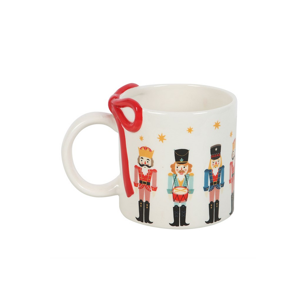 Nutcracker Print Mug with Bow