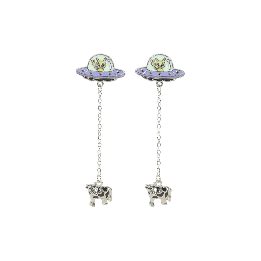 Glow in the Dark Alien Abduction Dangle Earrings