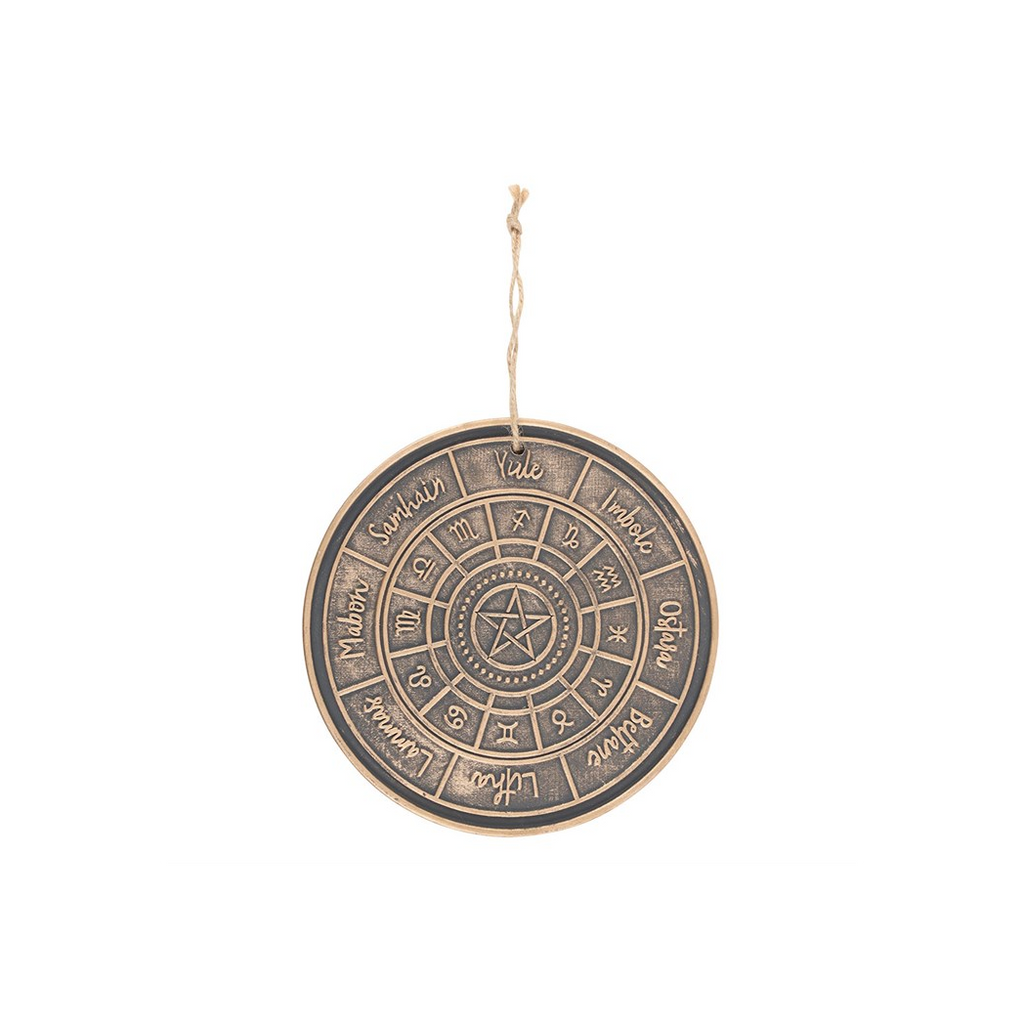 Bronze Wheel of the Year Hanging Terracotta Plaque