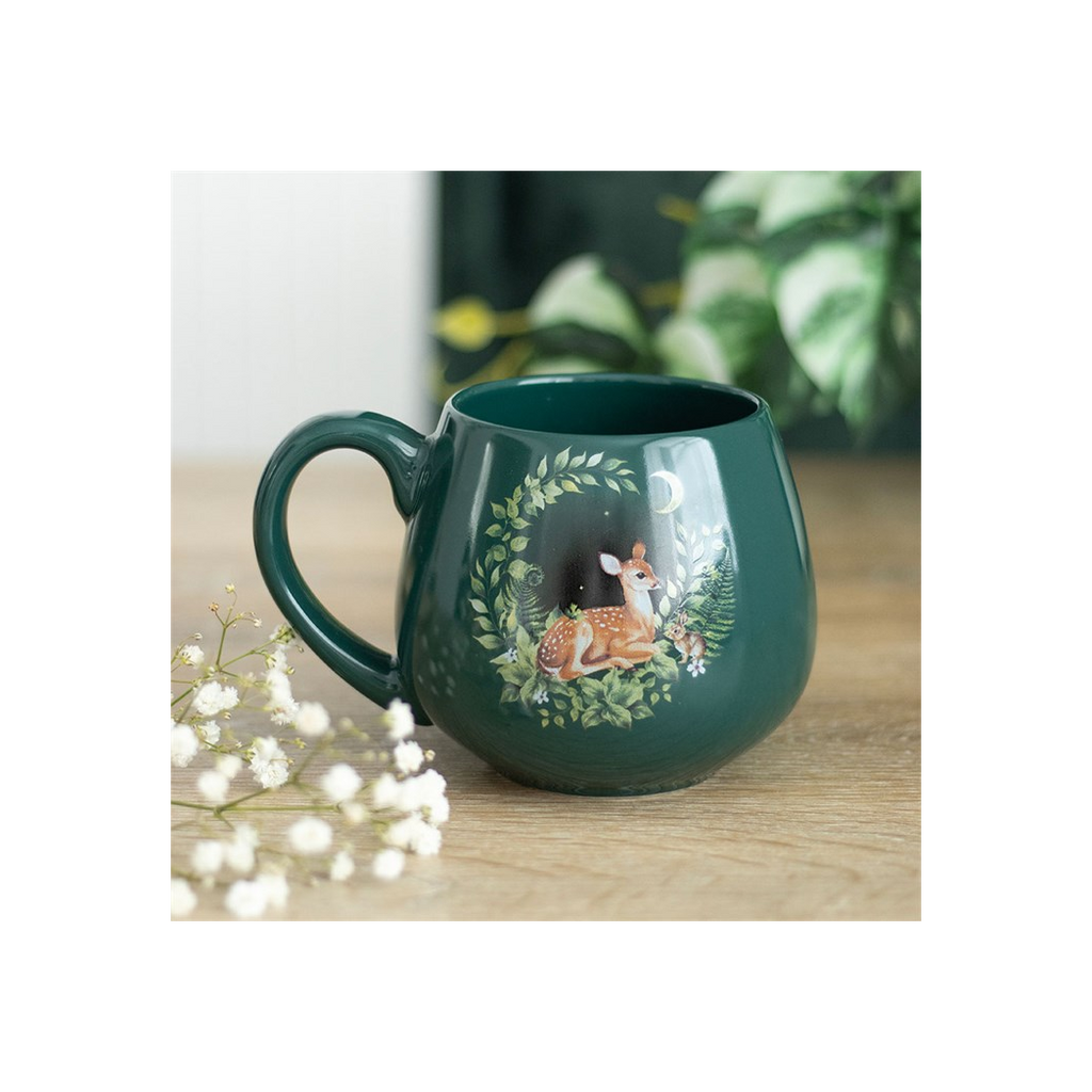 Green Fawn Rounded Mug