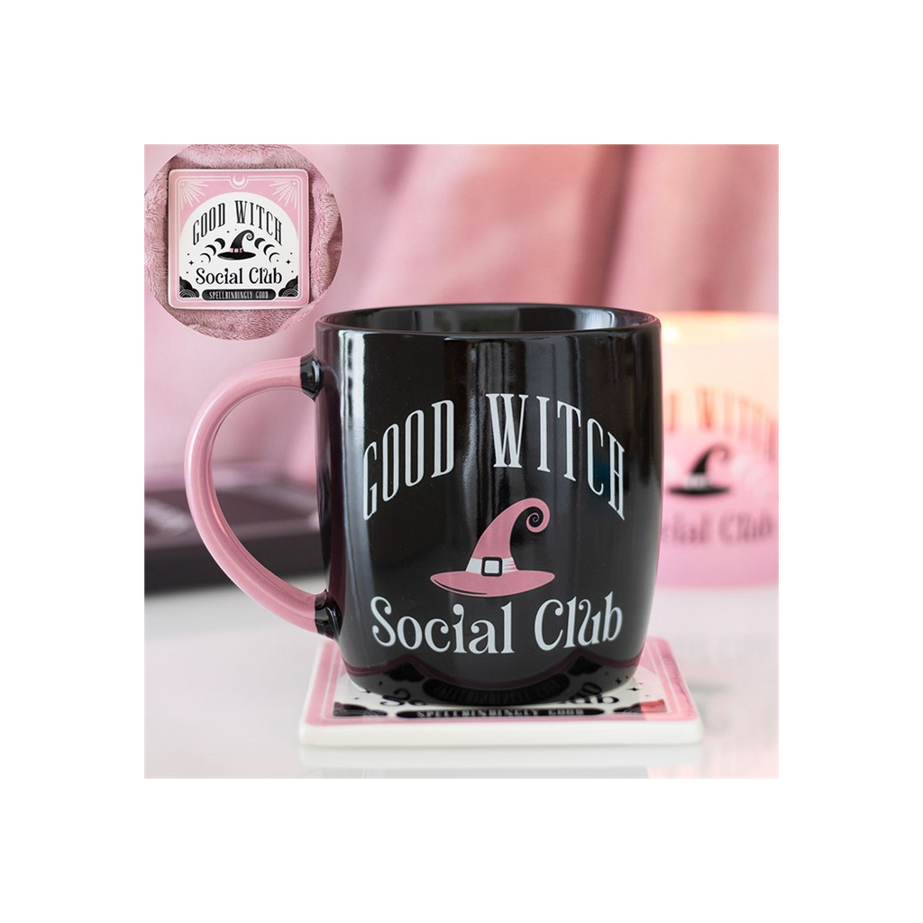 Good Witch Social Club Mug and Coaster Set