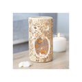 Gold Pillar Crackle Glass Oil Burner and Wax Warmer