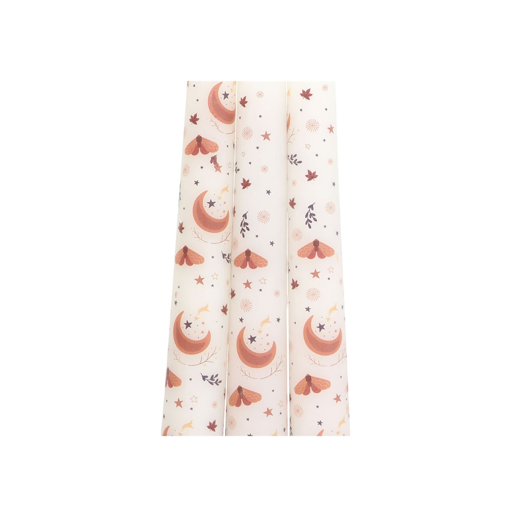Set of 3 Harvest Moon Taper Candles