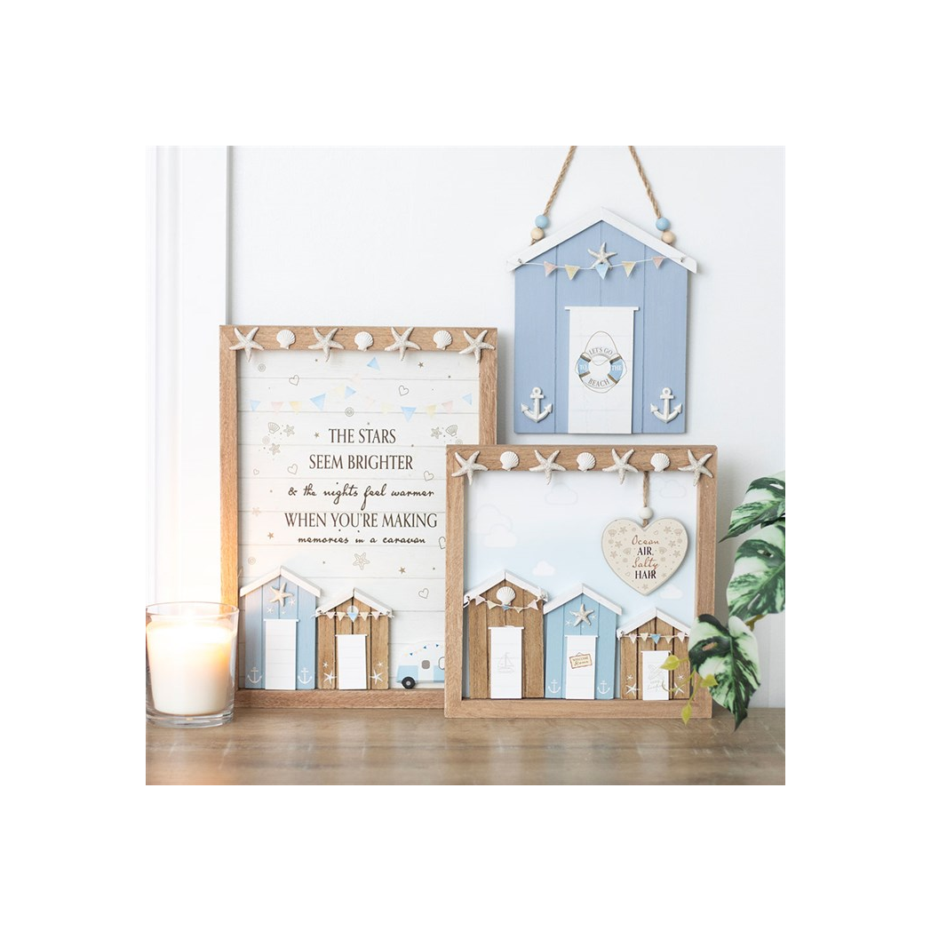 Blue Life Ring Beach Hut Hanging Decoration