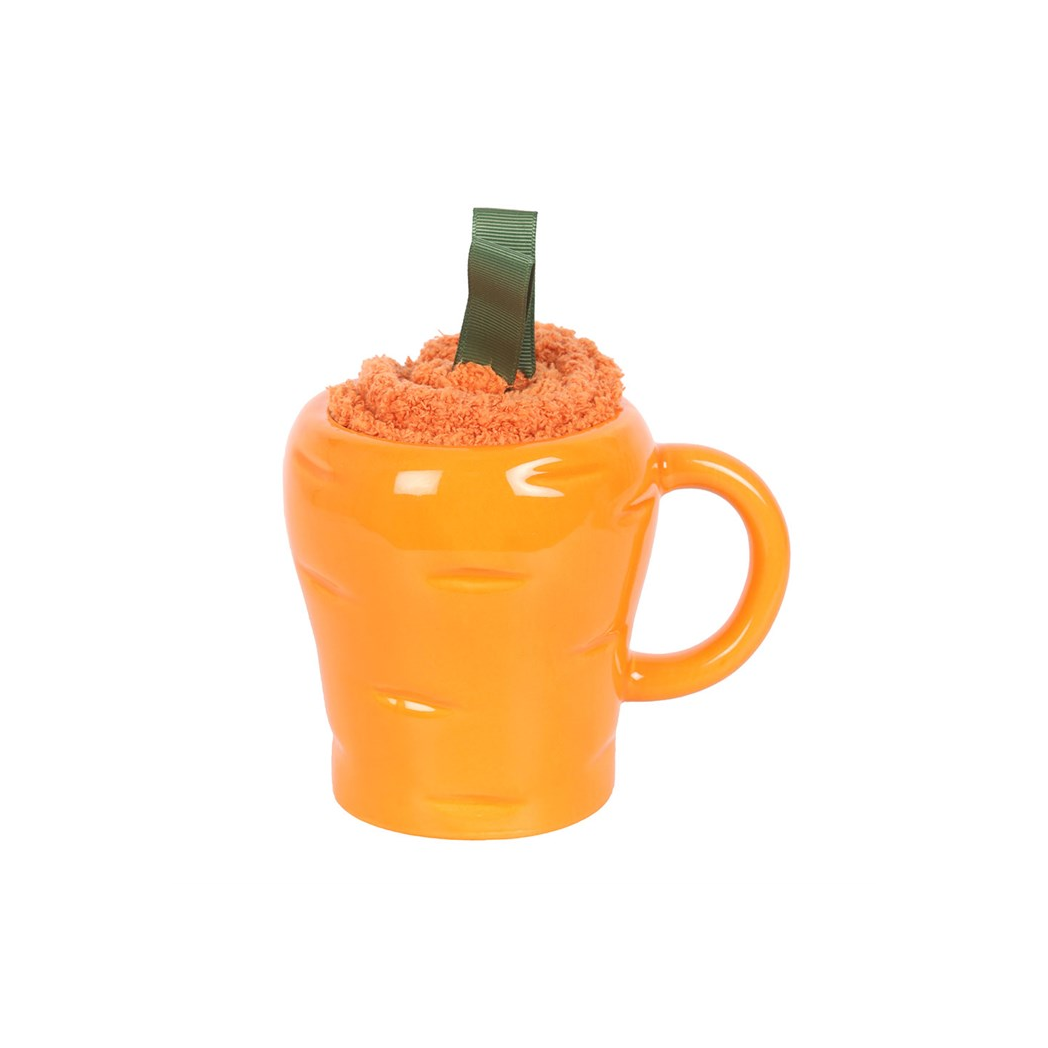 Carrot Shaped Mug and Socks Set