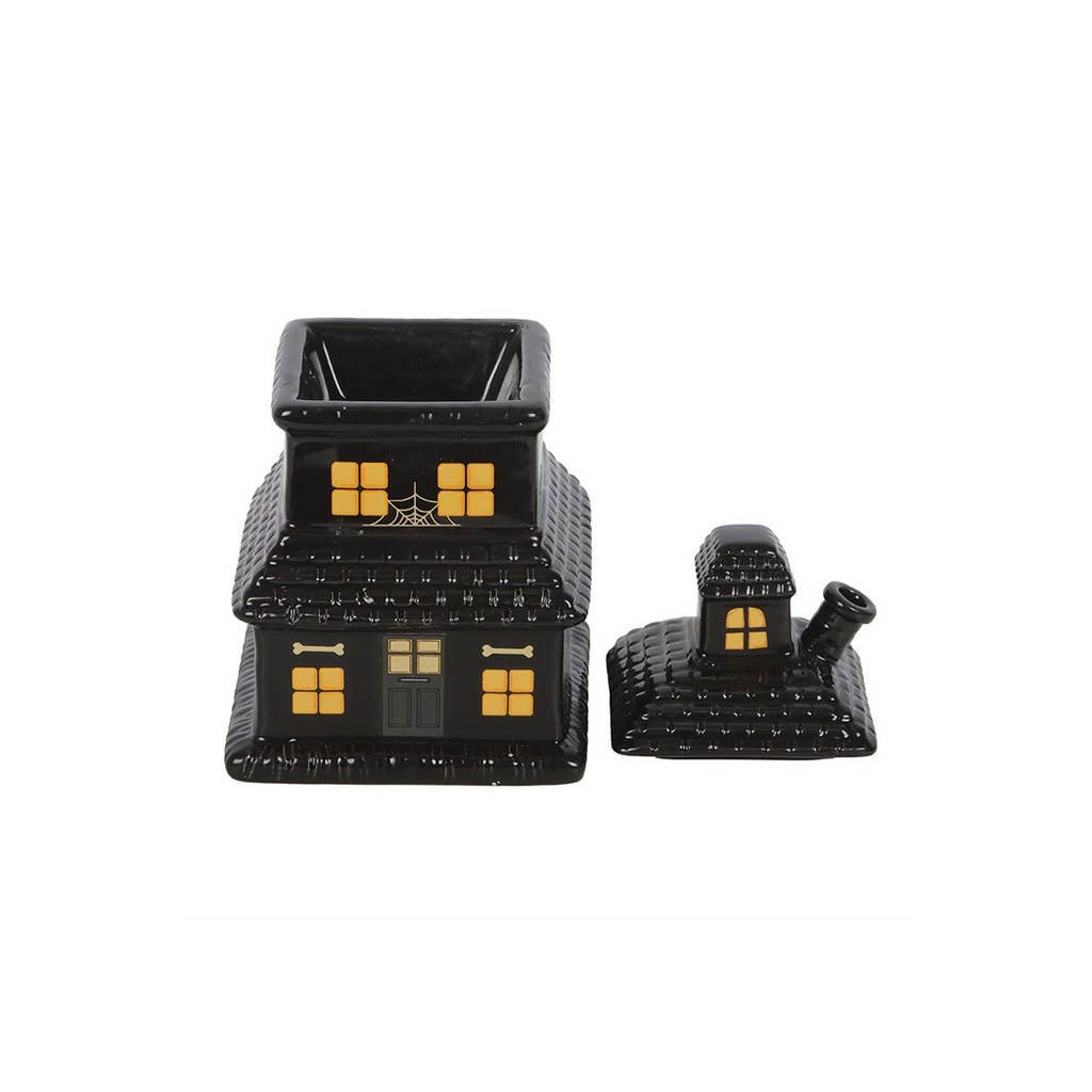 Black Haunted House Oil Burner and Wax Warmer
