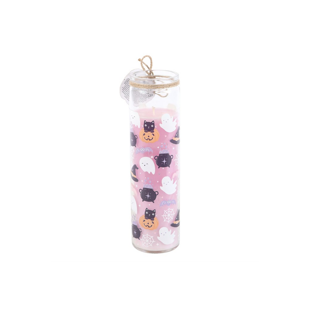 Pastel Halloween Candy Apple Tube Candle