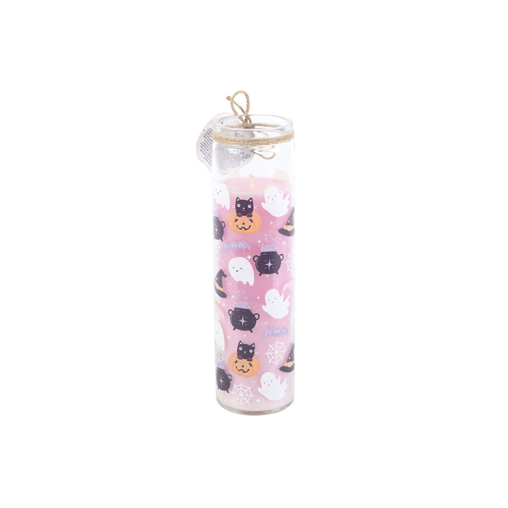 Pastel Halloween Candy Apple Tube Candle