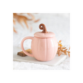 Pink Curly Pumpkin Lidded Mug