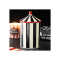 Black Striped Circus Tent Storage Jar