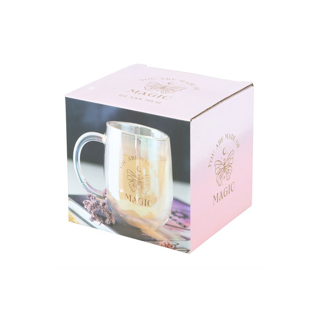 You Are Made of Magic Iridescent Double Walled Glass Mug