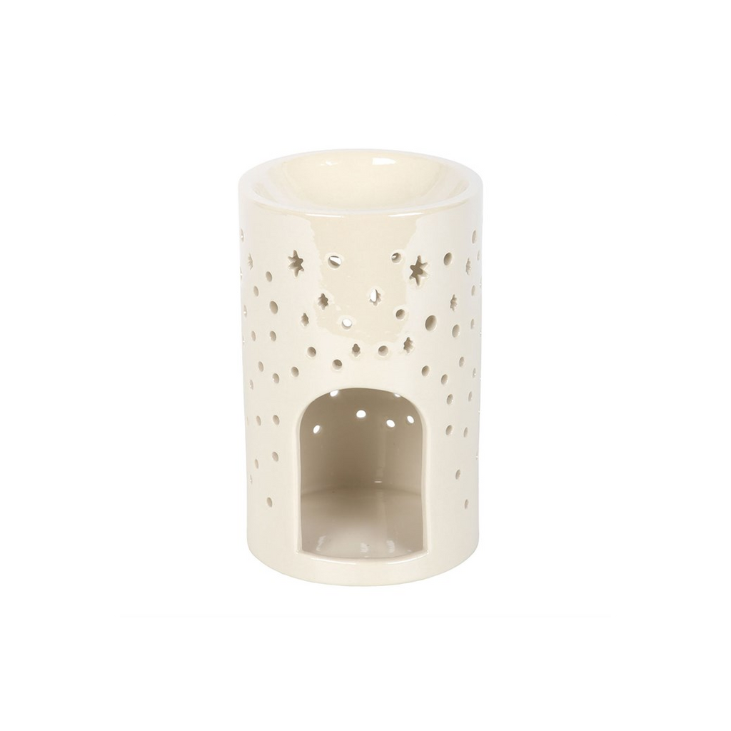 Iridescent White Moon Pillar Oil Burner