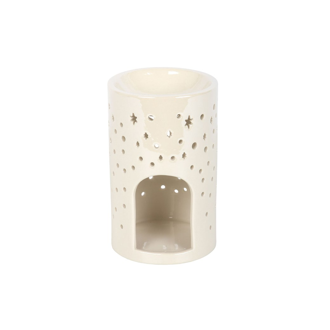 Iridescent White Moon Pillar Oil Burner