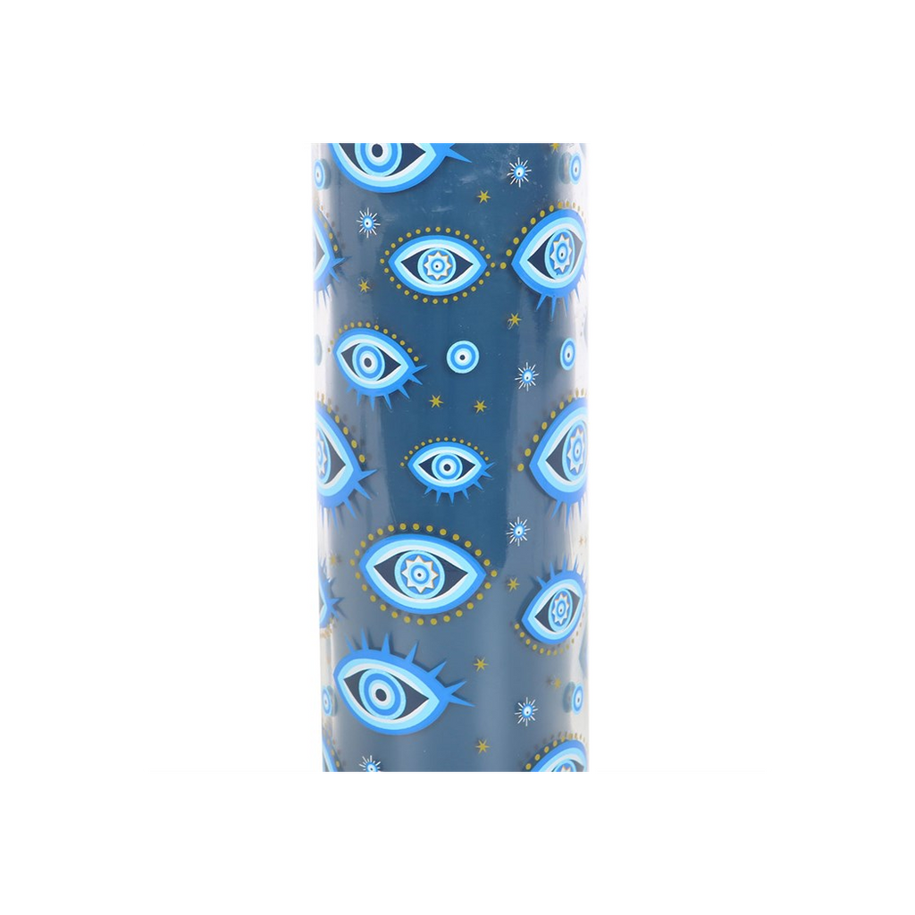 All Seeing Eye Print White Rose Tube Candle