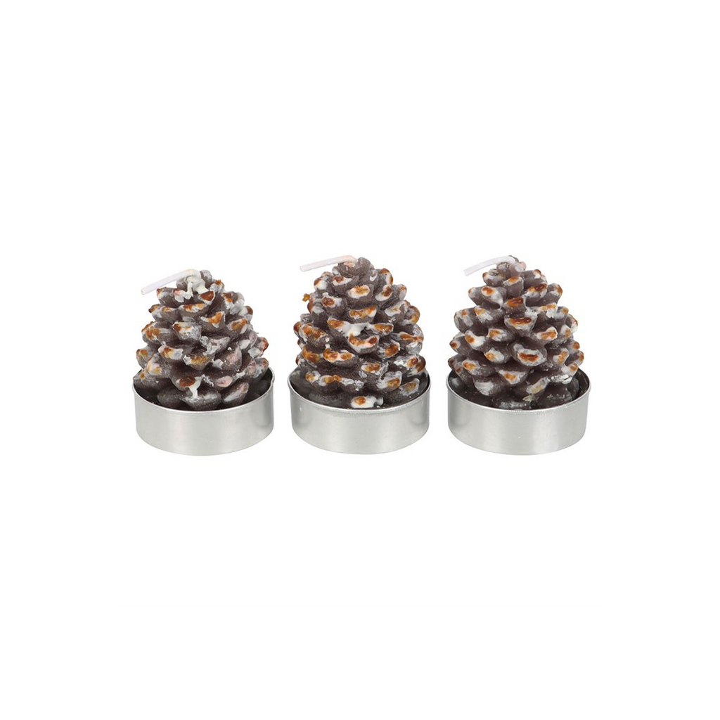 Set of 6 Pinecone Tealight Candles
