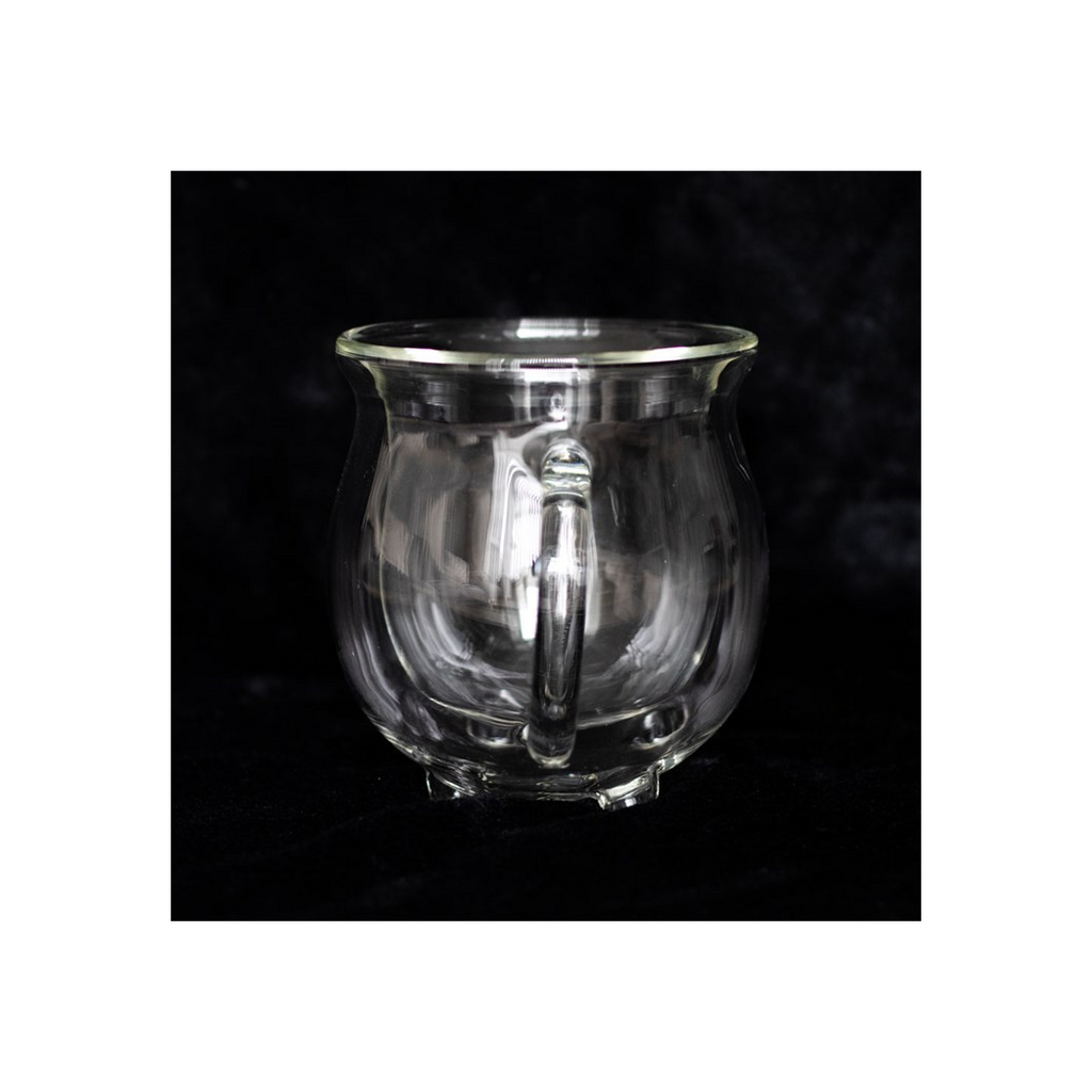 Clear Double Walled Glass Cauldron Mug